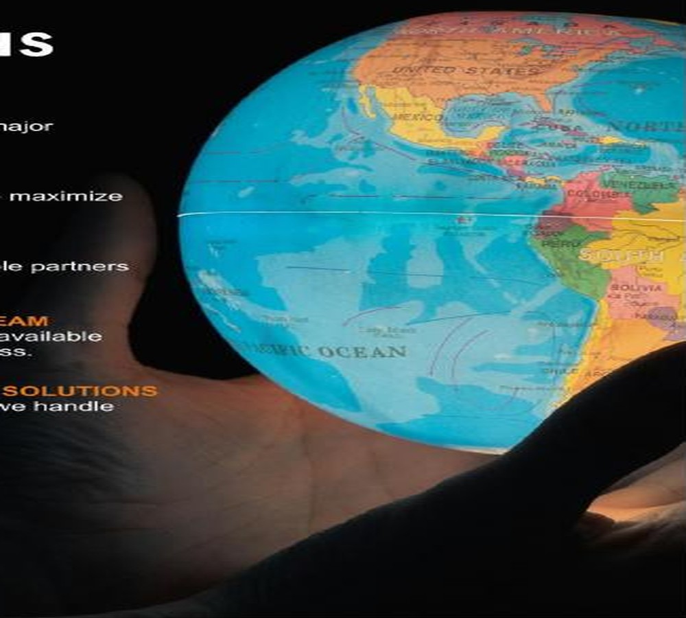 Global logistics network visual from Nexus company profile